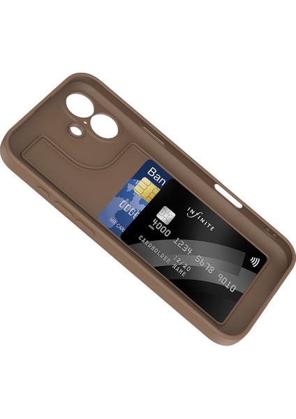 iPhone 16 Kılıf Kamera Korumalı Kartlık Hazneli Klfs Vitra Kapak - Gri modelleri