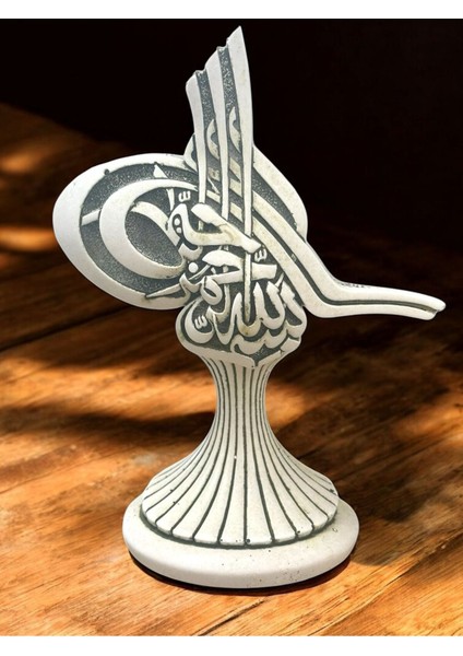 Osmanlı Tuğrası Polyester Biblo 16 cm