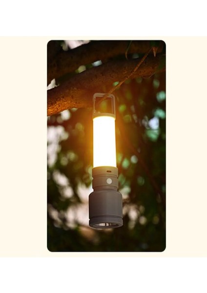 Şarjlı Hem El Feneri Hem Kamp Lambası Olabilen 500 Lümen 3W+SMD LED Anahtarlıklı Kamp Lambası