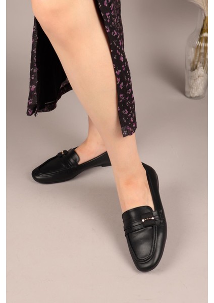 Riva Kare Tokalı Loafer Siyah fiyatları