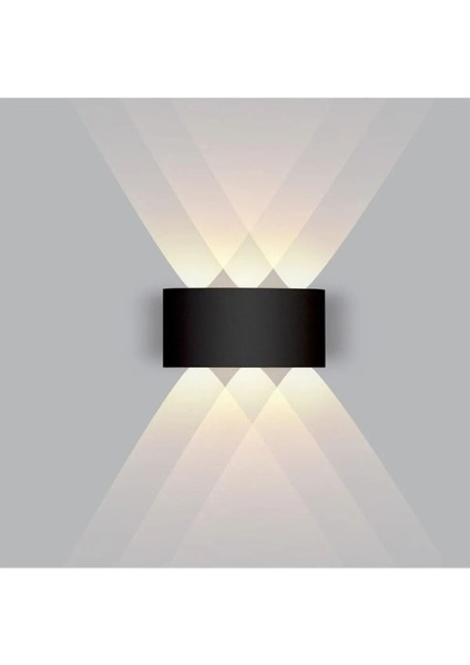 Iç & Dış Mekan 10W Watt Duvar Apliği Günışığı Renk LED Dekoratif Duvar Aplik