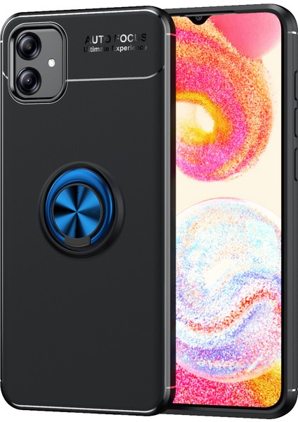 Galaxy A04E Kılıf Fzd Ravel Silikon Kapak-Siyah-Mavi