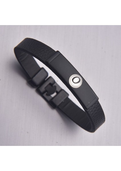 The Right Way O Harfli Erkek Deri Bileklik Takı Hediyelik Aksesuar