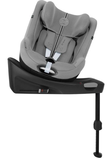 Sirona Gi Isize Plus (Terletmeyen Özel Kumaş ve Yeni Doğan Minderli)(Stone Grey) (360 Derece Dönen Isofix Bebek Oto Koltuğu 61-105 cm , 0-4 Yaşa Kadar)