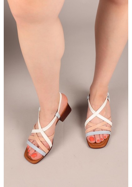 Vibez Biyeli Alçak Topuklu Ayakkabı Beyaz fiyatları