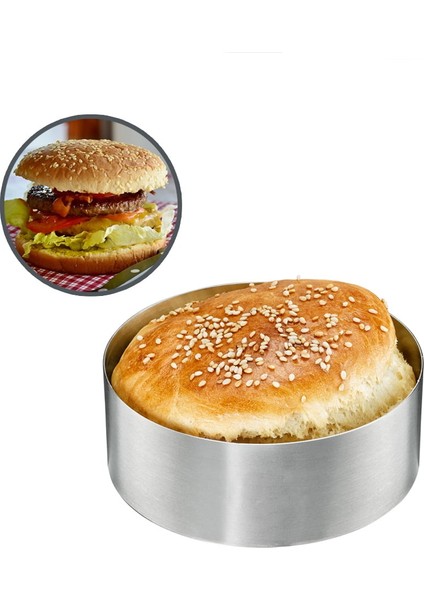 Hamburger Ekmeği Kalıbı-Parfe Kalıbı Yuvarlak 2,5h*10 cm