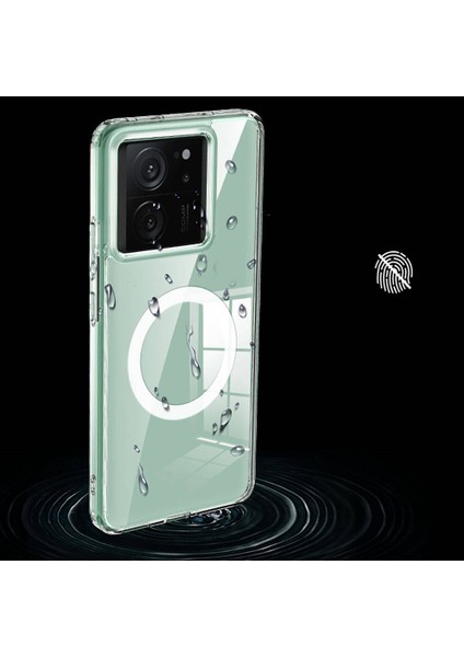 Xiaomi Mi 13T Kılıf Sert Pc Arka Yüzey Wireless Şarj Özellikli Fzd Flet Magsafe Kapak-Renksiz modelleri