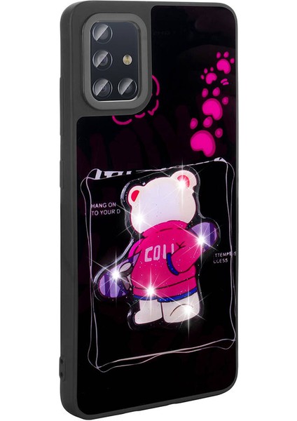 Galaxy A51 Kılıf Parlayan Kabartmalı Ikonik Figürlü Fzd Amas Silikon Kapak-Siyah fırsatları