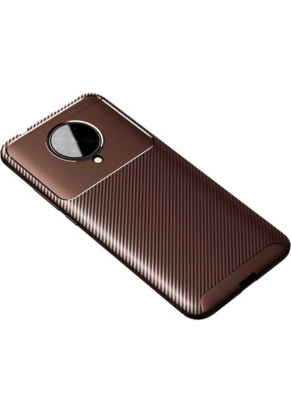 Xiaomi Poco F2 Pro Kılıf Fzd Negro Silikon Kapak-Kahverengi