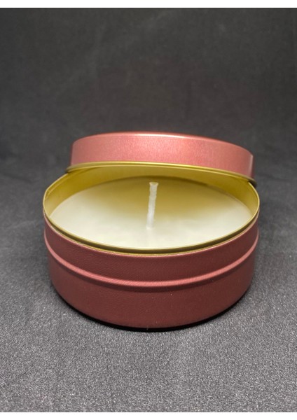 Metal Kapaklı Mum Kutusu Gül Kurusu Hediyelik - 100 Adet