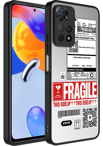 Xiaomi Redmi Note 11 Pro 5g Kılıf Aynalı Desenli Kamera Korumalı Parlak Btbm Mirror Kapak-Fragile