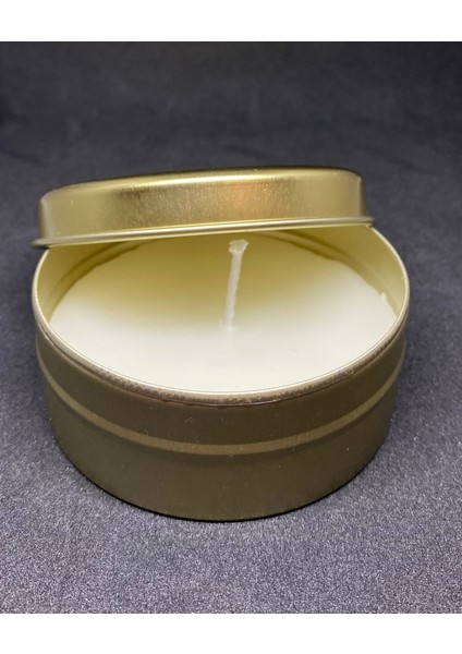 Metal Kapaklı Mum Kutusu Gold Rengi Hediyelik - 100 Adet