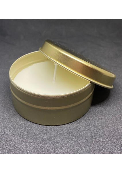 Metal Kapaklı Mum Kutusu Gold Rengi Hediyelik - 100 Adet modelleri