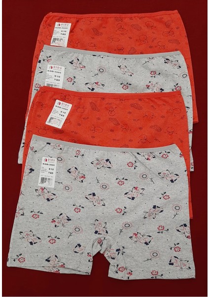 Kız Çocuk Desenli Şort 4'lü Paket