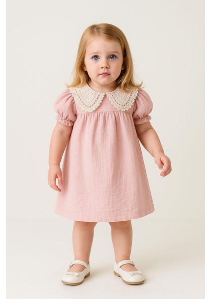 Princess Lace Dantelli Kız Çocuk Yazlık Elbise 9-24 Ay