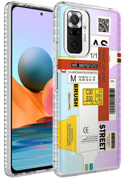 Xiaomi Redmi Note 10 Pro Kılıf Airbag Kenarlı Renkli Desenli Silikon Btbm Elegans Kapak-No2