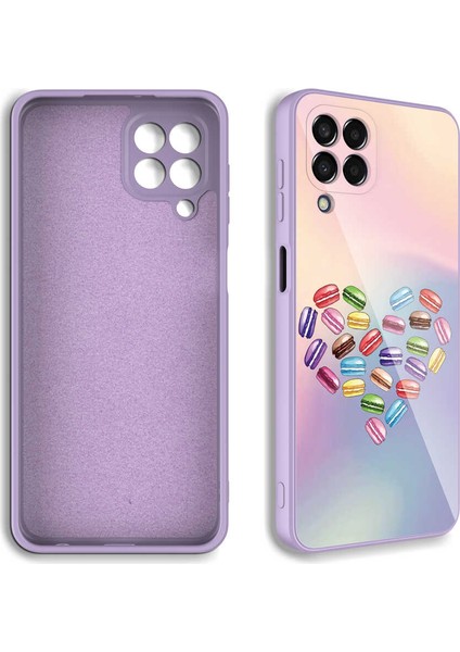 Galaxy M33 Kılıf Kamera Korumalı Desenli Sert Silikon Btbm Epoksi Kapak-No5