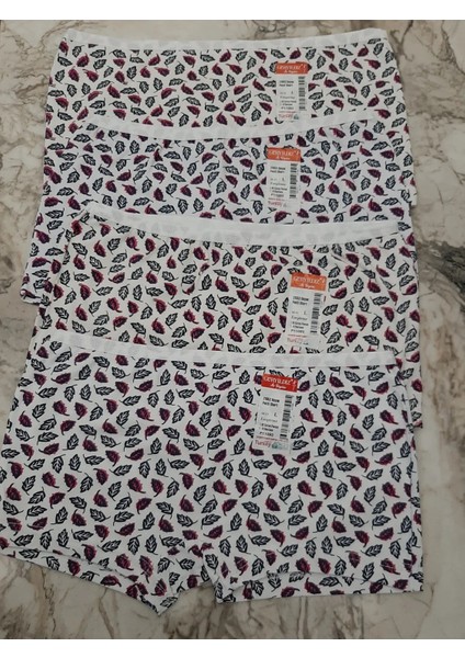 Kadın Empirme Boxer Şort 4'lü Paket Beden Biraz Küçüktür