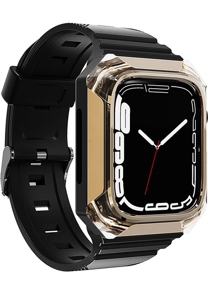 Watch 7 41MM Uyumlu Krd-88 Sert Pc Kasa Koruyuculu Uyumlu Kordon Zore - Gold