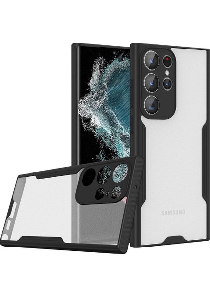 Galaxy S23 Ultra Kılıf Klfs Parfe Kapak-Siyah