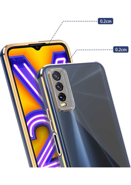 Vivo Y20 Kılıf Klfs Voit Clear Kapak-Siyah