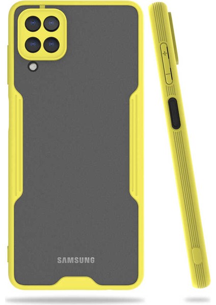 Galaxy M12 Kılıf Klfs Parfe Kapak-Sarı