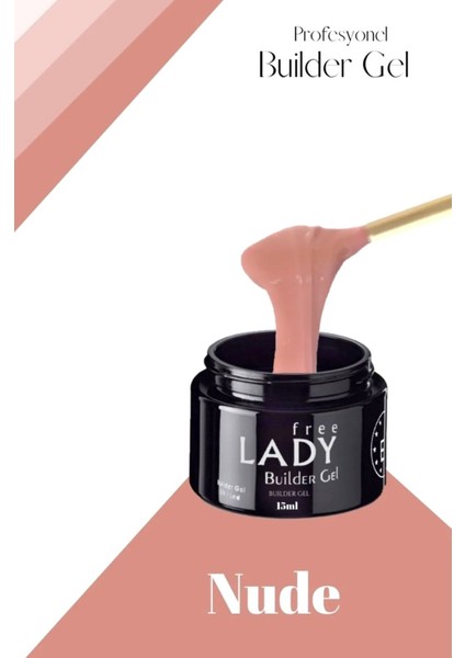 Protez Tırnak Premium-Builder Jel 2'li Set Uv/led Nude / Light Pink-Açık Pembe
