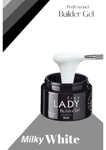 Protez Tırnak Premium-Builder Jel 2'li Set Uv/led Opal-Rakı Beyaz / Rose-Gül