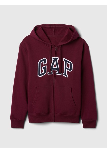 Kadın Bordo Gap Logo Fleece Fermuarlı Sweatshirt fiyatları