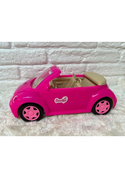 Sally Ailece Kampta ve Üstü Açılabilen Pembe Araba