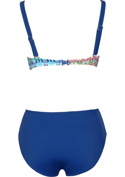 Beria Kadın Mavi Etnik Desenli Toparlayıcı Bikini Takımı fiyatları