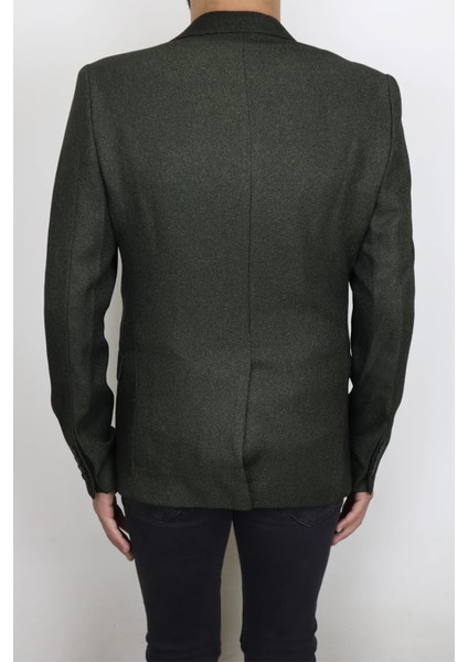 Fistan Store Erkek Italyan Kesim Dar Kalıp Tek Düğme Yazlık Blazer Ceket