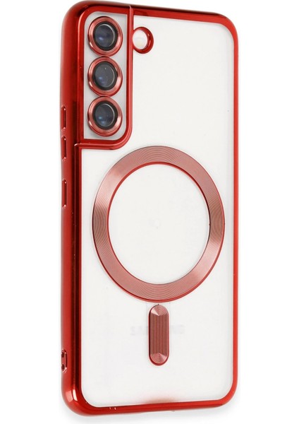 Samsung Galaxy S22 Kılıf Kross Magneticsafe Kapak - Kırmızı Ynsmr