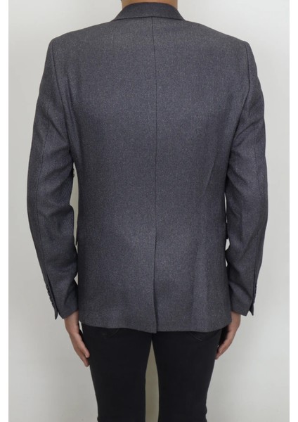 Fistan Store Erkek Italyan Kesim Dar Kalıp Tek Düğme Yazlık Blazer Ceket