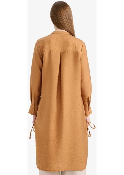 Yeni Sezon Regular Fit Basic Düz Uzun Kollu Gömlek Tunik indirimleri