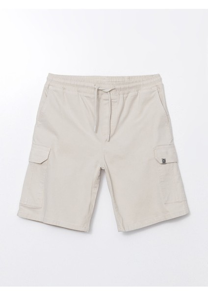 Yeni Sezon Standart Kalip Gabardin Erkek Kargo Sort - S55665Z8