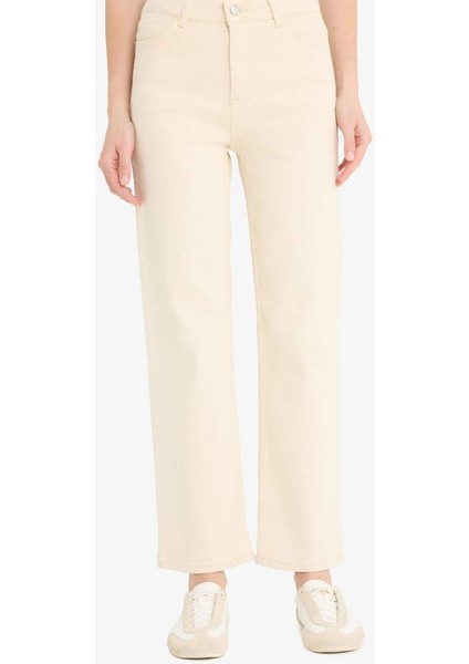 Yeni Sezon Comfort Straight Yüksek Bel Bilek Boy Jean Pantolon