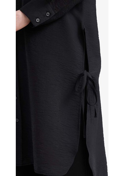 Yeni Sezon regular Fit Basic Düz Uzun Kollu Gömlek Tunik