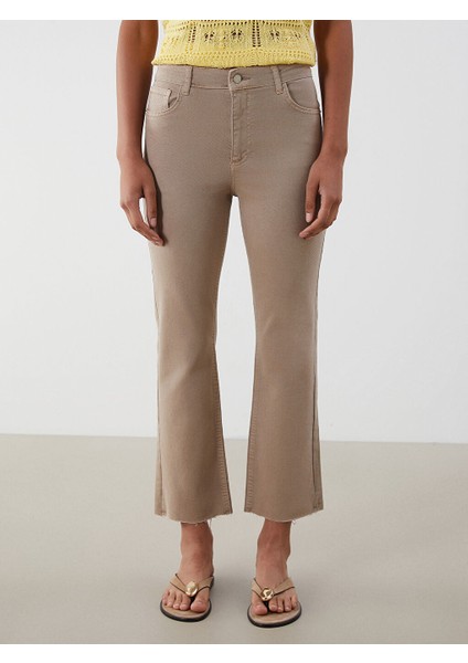 Yeni Sezon Crop Flare Kadin Jean Pantolon - S5PS10Z8 fiyatları