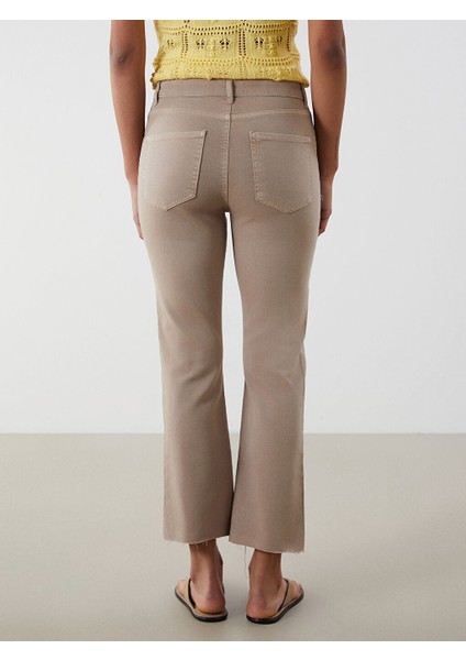 Yeni Sezon Crop Flare Kadin Jean Pantolon - S5PS10Z8 fırsatları