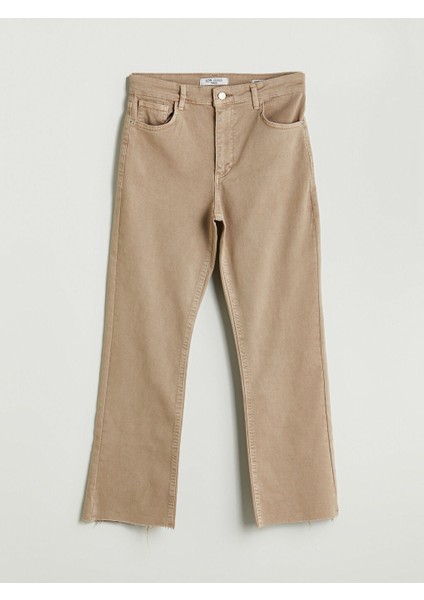 Yeni Sezon Crop Flare Kadin Jean Pantolon - S5PS10Z8 indirimleri