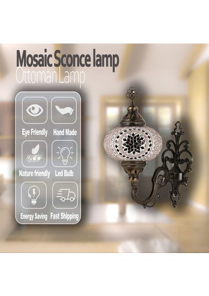 Mozaik Duvar Lambası Gece Lambası Bohem Aplik Aydınlatma fırsatları