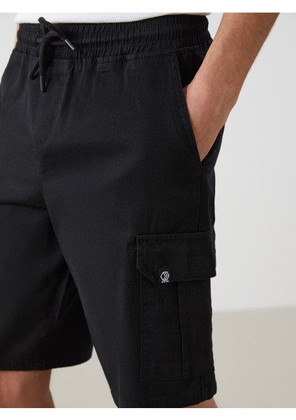 Yeni Sezon Standart Kalip Gabardin Erkek Kargo Sort - S55665Z8
