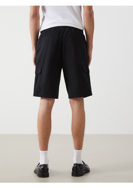 Yeni Sezon Standart Kalip Gabardin Erkek Kargo Sort - S55665Z8