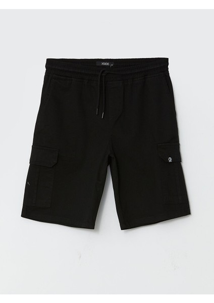 Yeni Sezon Standart Kalip Gabardin Erkek Kargo Sort - S55665Z8