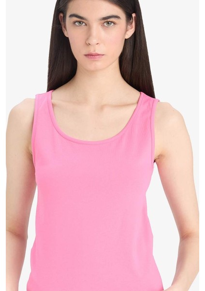 Yeni Sezon Slim Fit Dar Kesim Basic Düz Yuvarlak Yaka Atlet fırsatları