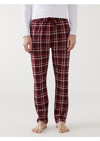 Yeni Sezon Standart Kalip Ekose Erkek Pijama Alt - S50017Z8