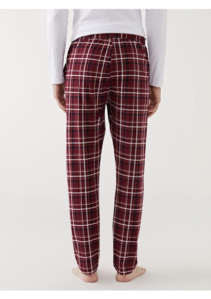 Yeni Sezon Standart Kalip Ekose Erkek Pijama Alt - S50017Z8