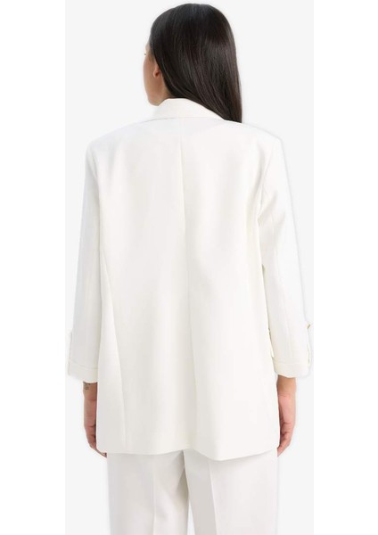 Yeni Sezon Regular Cepli Apoletli Blazer Ceket indirimleri