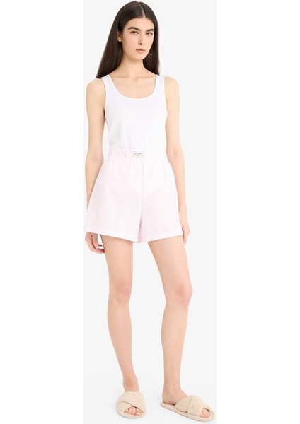 Yeni Sezon Regular Fit Kısa Boy Poplin 2'li Pijama Alt-Fall In Love